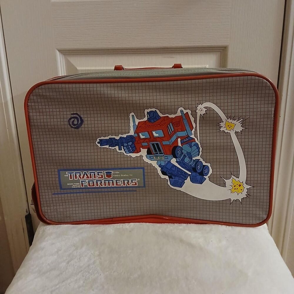 Vintage 1984 Transformers Optimus Prime Travel Bag Luggage Suitcase Collectable